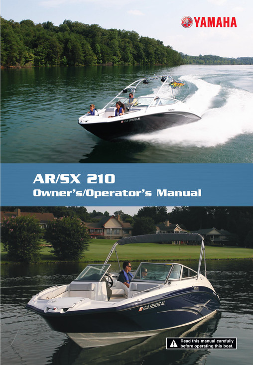 YAMAHA OEM Owner's Manual - AR210 / SX210 - LIT-18626-09-42 Models