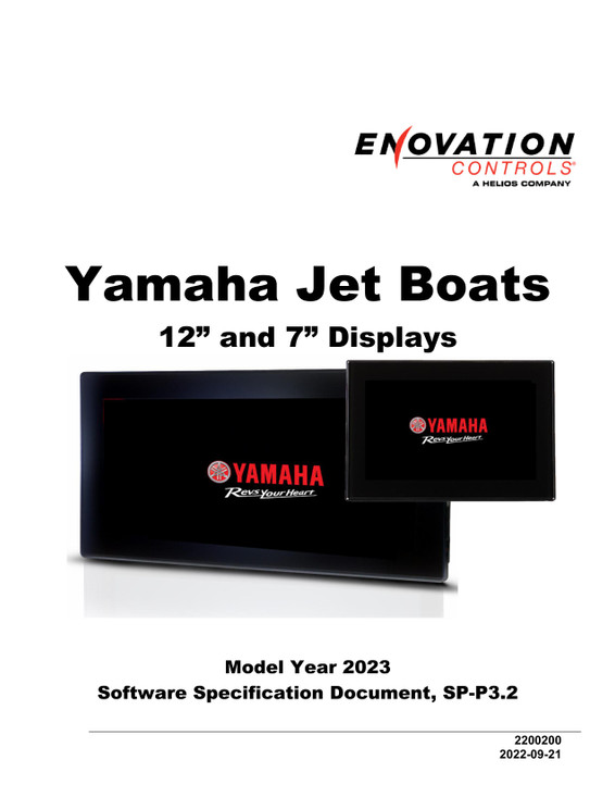 YAMAHA OEM Model Year 2023 Boat 7-inch and 12-inch Connext Display Manual