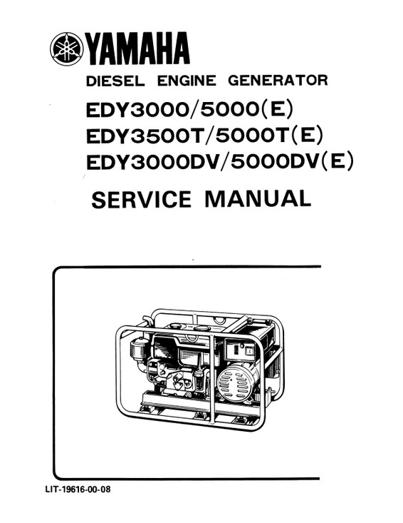 YAMAHA OEM Service Manual - EDY3000 - LIT-19616-00-08 Models EDY3000DV, EDY5000DVE