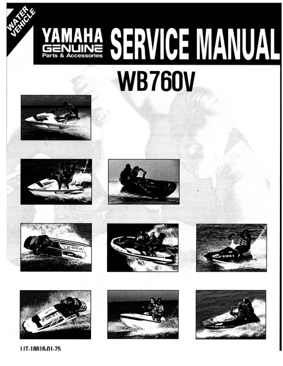 YAMAHA OEM Service Manual - WAVE BLASTER II - LIT-18616-01-75 Models WB760V