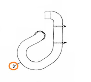 YAMAHA OEM Exhaust 1 Hose F3F-U758B-00-00