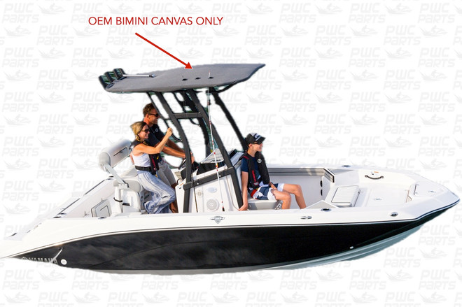 Yamaha OEM T-TOP Bimini Canopy Canvas - 2021 190fsh Sport / 2021 195fsh Sport F6B-U318C-10-00