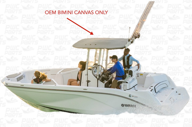 Yamaha OEM T-Top Canopy Canvas - 2024 220 222 Fsh Sport & More F6E-U318C-00-00