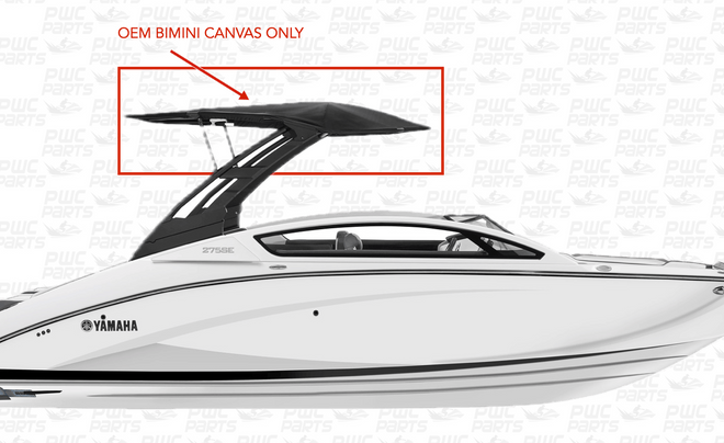 Yamaha OEM Bimini Canopy Canvas - 2025 275SE & More F4X-U318C-21-00