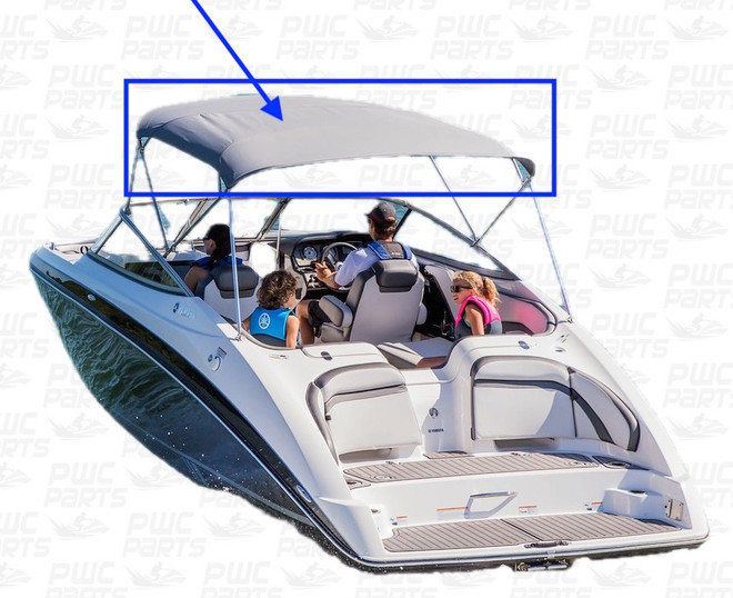 Yamaha OEM Bimini Top Canvas Set - 2015 2017 SX240 High Output & More F3F-U3108-30-00