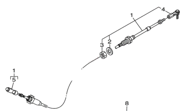 YAMAHA OEM Steering Cable F4N-61481-01-00