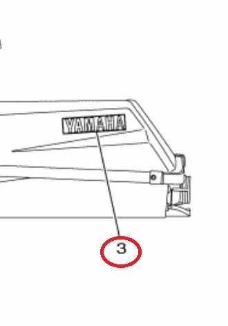 YAMAHA OEM Emblem, Yamaha F4R-6411C-00-00