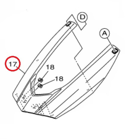 YAMAHA OEM Engine Room Lid F3X-U517B-00-P0