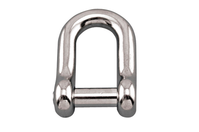 Suncor Straight D Shackle with No Snag Pin 316 Stainless Steel S0115-NS