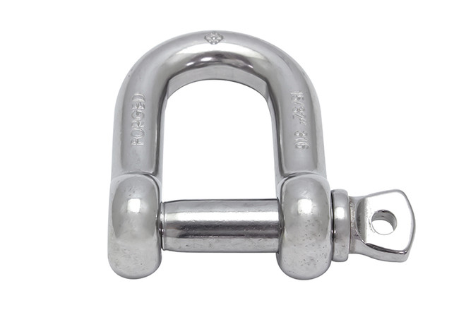 Suncor Forged Straight D Shackle with Screw Pin 316 Stainless Steel S0117-0