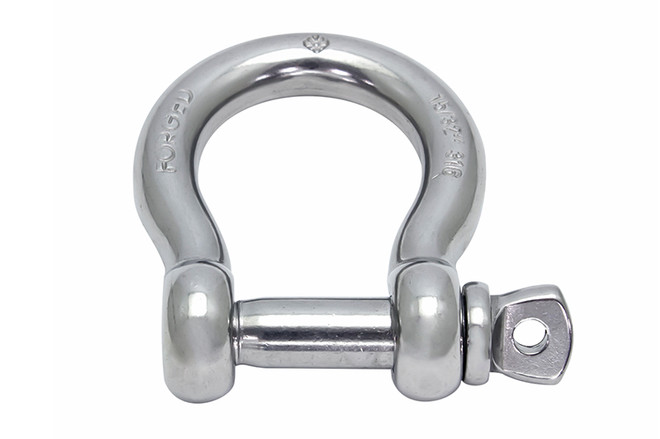 Suncor Forged Bow Shackle with Screw Pin 316 Stainless Steel S0119-0