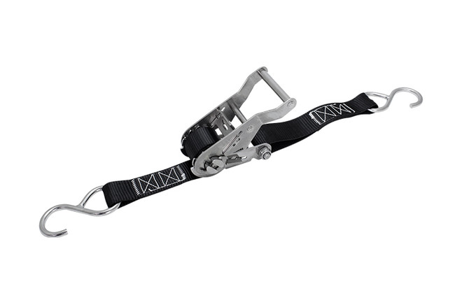 Suncor Wide Ratchet Assembly with "S" Hooks Black 304 and 316 Stainless Steel S0206-SS
