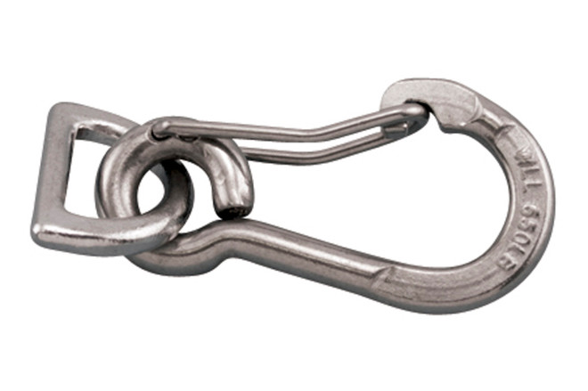 Suncor Harness Clip with "D" Ring 3-1/4" 316 Stainless Steel S0223-8025