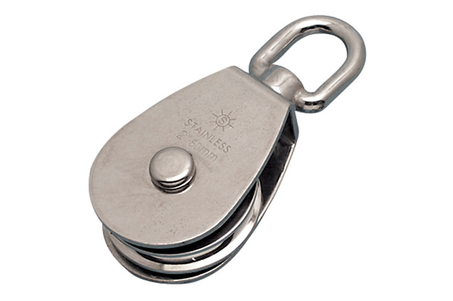 Suncor Swivel Block with 2" Wire Rope Sheave 304/316 Stainless Steel S0403-0050-W