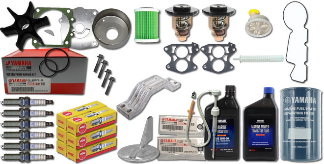 YAMAHA SX225 LX225 225HP Maintenance Kit Fuel Filter Gear Lube Water Pump Trim Water Pump Rebuild 2000-2003