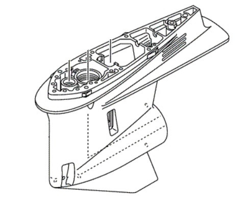 YAMAHA OEM Lower Casing 6CE-45301-00-8D