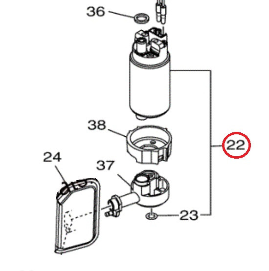 YAMAHA OEM Fuel Pump Kit 6LH-W1390-00-00