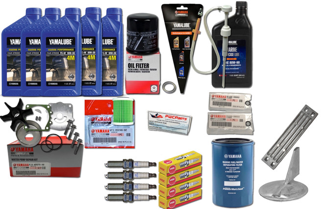 YAMAHA F200B F200XB F200LB Oil Change Kit 4M Fuel Filter Gear Lube Water Pump Maintenance Kit