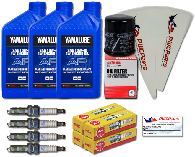 Yamaha 2005-2015 VX110 Deluxe Cruiser Sport VX 110 V1 Oil Change Kit w/NGK Spark Plugs Set