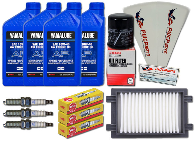 YAMAHA 2016+ TR-1 VX Cruiser Deluxe OEM Oil Change Maintenance Kit w/NGK Spark Plugs & OEM Replacement Air Filter