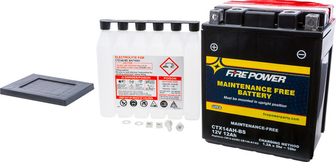 Fire Power Battery CTX14AH-BS Maintenance Free