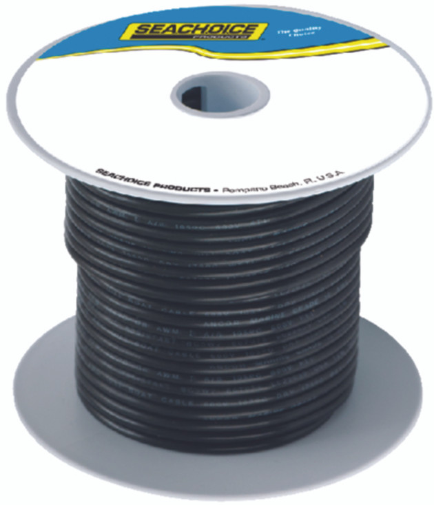 Seachoice Tinned Copper 4 AWG Marine Wire Black