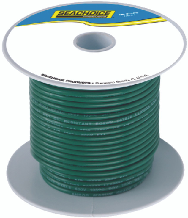 Seachoice Tinned Copper 12 AWG Marine Wire Green