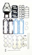 WSM Powerhead Gasket Kit for Mercury 175 HP V6 Sport Jet 2000-2005 27-804852A1 500-221-01