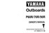 YAMAHA OEM Owner's Manual 1993 - P60R/70R/90R - LIT-18626-01-72 Models 70TLR, 70TLRR, 90TJR, 90TJRR, 90TLR, 90TLRR, M70TLRR, M90TJRR, M90TLRR, MP60TLHR, P60TLH, P60TLHR
