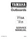 YAMAHA OEM Service Manual - 15hp 4 Stroke - LIT-18616-01-78 Models F15ELHW, F15ELHX, F15ELHY, F15ESHW, F15ESHX, F15ESHY, F15MLHW, F15MLHX, F15MLHY, F15MSHW, F15MSHX, F 15MSHY, F9.9C/F15A, MF15ELH, MF15ESH, MF15MLH, MF15MSH