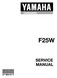 YAMAHA OEM Service Manual - 25hp 4 Stroke - LIT-18616-01-77 Models F20/F25, F25ELHW, F25ELRW, F25ESHW, F25TLRW, MF25ELH, MF25ELR, MF25ESH, MF25TLR