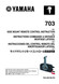 YAMAHA OEM Accessory Installation Instructions - New 703 Remote Control Instruction Manual - 703-28199-P0-00