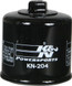 K&N Oil Filter 17mm, Chrome for PWC / Personal Watercraft | Fits Honda, Kawasaki, Yamaha | KN-204-1 | 56-0204