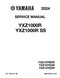 YAMAHA OEM Service Manual - 2024 - 2025 YXZ1000R / SS - LIT-11616-37-28 Models YXZ10YEXRL, YXZ10YMXRL, YXZ10YEZRD, YXZ10YEXSL, YXZ10YEZSB, YXZ10YMXSL