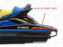YAMAHA OEM AFT Rear Corner Bumper BLACK w/ Inner Insert Blue Gunwale F3X-U255C-60-00 + F3X-U251D-00-00
