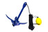 Suncor Cast Iron Galvanized Folding Grapnel Anchor Kit Blue G8001-MKII-BLUE G8003-MKII-BLUE