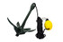 Suncor Cast Iron Galvanized Folding Grapnel Anchor Kit Green G8001-MKII-GREEN G8003-MKII-GREEN