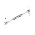 Suncor 316 Stainless Steel Cast Jaw and Jaw Turnbuckle with Nuts Open S0105-0
