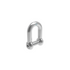 Suncor Straight D Shackle with No Snag Pin 316 Stainless Steel S0115-NS