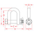 Suncor Forged Straight D Shackle with Bolt 316 Stainless Steel S0117-SA