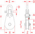 Suncor PULLPRO D Shackle Block LoLOAD Wire 316 Stainless Steel S0431-DS1