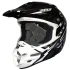 FLY Racing F2 Short Graphic Helmet Grey/White/Black 73-4046
