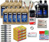 YAMAHA OEM XTO 425 XF425 V8 5.6L Outboard 05W30 4M Full Synthetic Oil Change Kit Lower Unit Gear Case HD Lube w/Drain Fill Gaskets Fuel Filter & NGK Iridium Spark Plugs Maintenance Kit