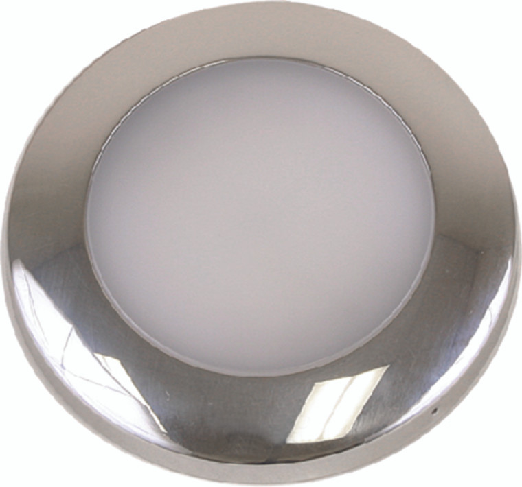 Scandvik S3 Surface Mount LED Downlight with Stainless Bezel Warm White / Blue 390-41671P