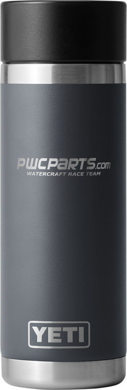 PWCParts.com Watercraft Race Team YETI Charcoal Gray 18oz. Rambler Hotshot Bottle with HotShot Cap