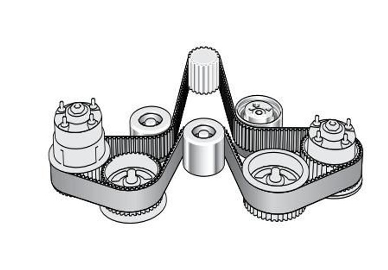 Yamaha F90B VF90 Engine Timing Belt with Rotor Bolts 6FP-W4624-00-00