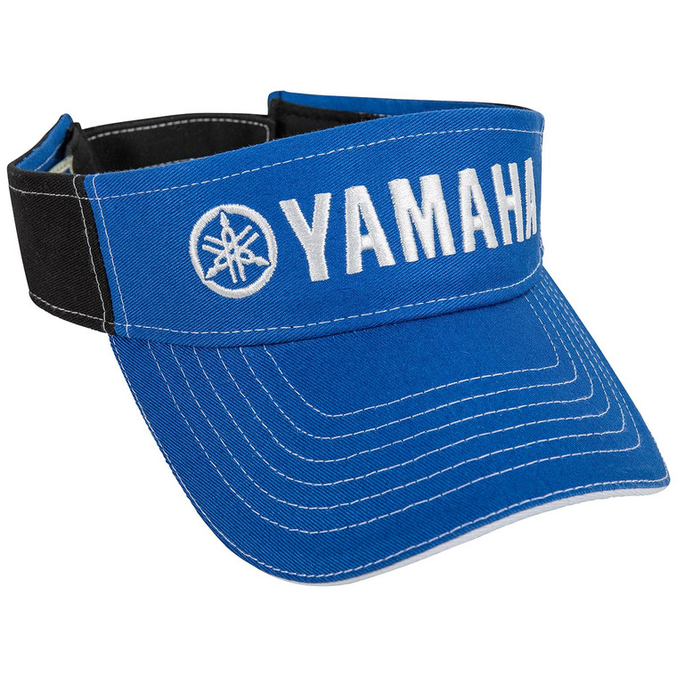 Yamaha Visor Blue & Black w/ White Yamaha Logo