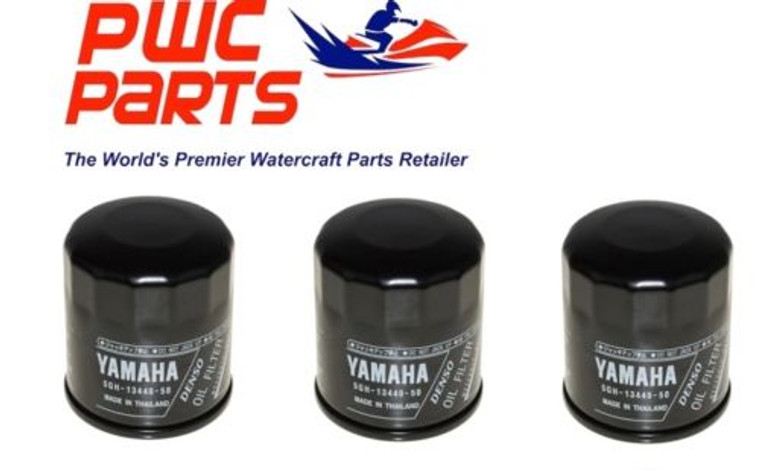 YAMAHA OEM Oil Filter 3-PACK VX Cruiser Deluxe VX110 F70 F50 F15 5GH-13440-50-00