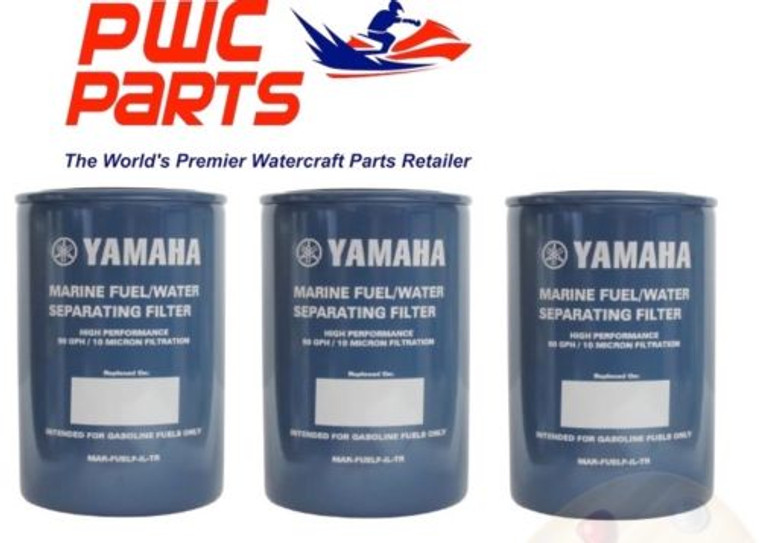 YAMAHA OEM Outboard 3-PACK Fuel/Water Separating Filter 10-Micrn MAR-FUELF-IL-TR