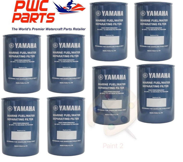 YAMAHA OEM Outboard 8-PACK Fuel/Water Separating Filter 10-Micrn MAR-FUELF-IL-TR